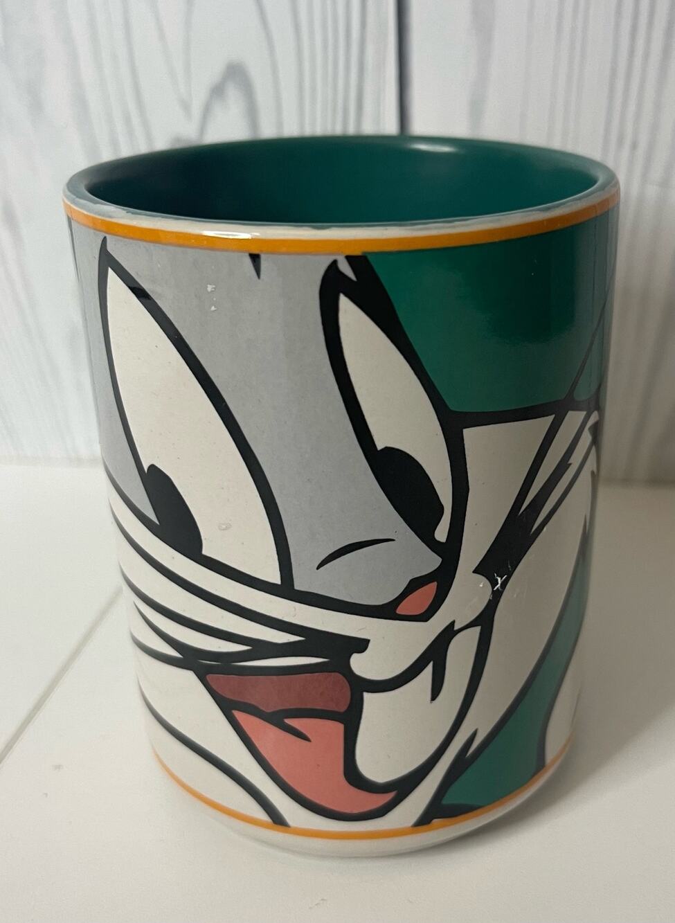 Gibson Bugs Bunny Mug Warner Bros. Looney Tunes Coffee Mug Cup Geeen, 1998